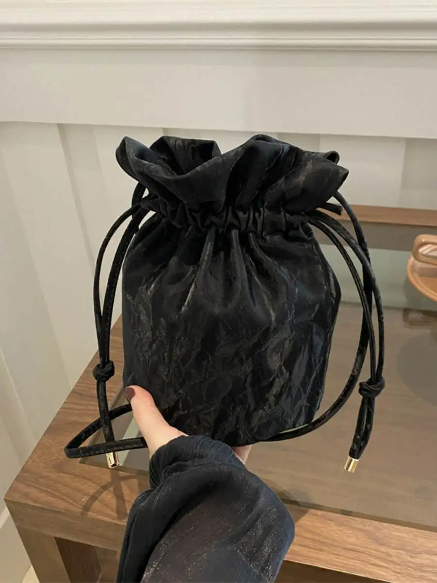 

Faionable Pure Color Buet Bag Женская сумка через плечо 2024, новая корейская универсальная сумка-ведро INS