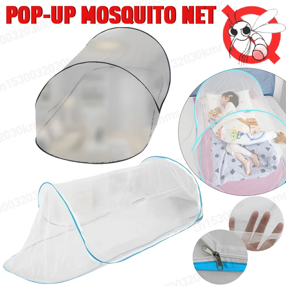 

Pop-Up Mosquito Net Tent with Zipper Foldable Mosquito Net Portable Folding Mosquito Netting for Camping Backyards