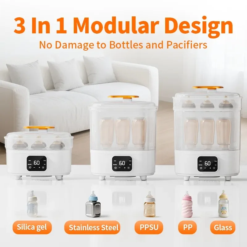 Esterilizador e secador de mamadeiras de leite multifuncional por atacado de fábrica com tela digital