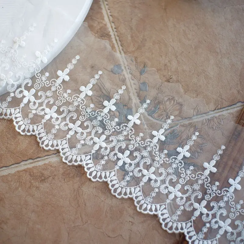 Lace accessories white mesh embroidery skirt wedding dress curtain diy decoration clothing lace