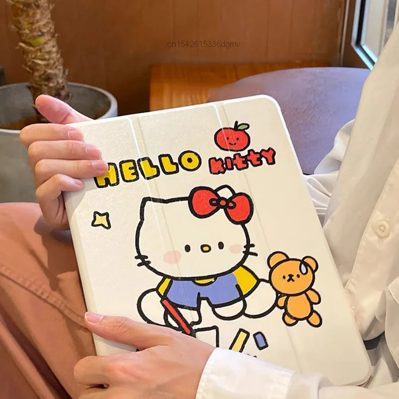 Imagem -03 - Sanrio Hello Kitty Bonito Anime Ipad Estojo para ar Case 2023 Ipad 10.2 Case Funda Ipad Pro 11 Case 2023 2023 Mini 10.5 Polegada