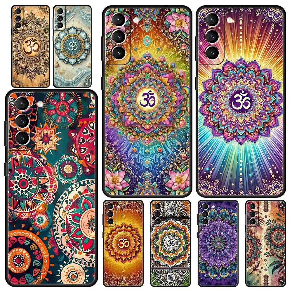 Indian Pattern Mandala Phone Case for Samsung Galaxy S26 S25 S24 S23 S22 S20 S21 FE Ultra S25 Edge Plus 5G Soft TPU Cover Capas