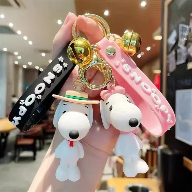 Snoopy Sleutelhanger Schooltas Charm Siliconen Tas Hanger Prachtige Kawaii Siliconen Portemonnee Charm Anti-Verlies Ornament Leuke Meisjes Gift