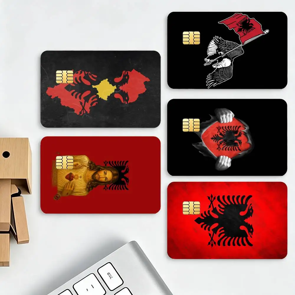 Flag Albania HD Credit Card Stickers Game Card Decal Small Chip Waterproof Sticker Gift Decor