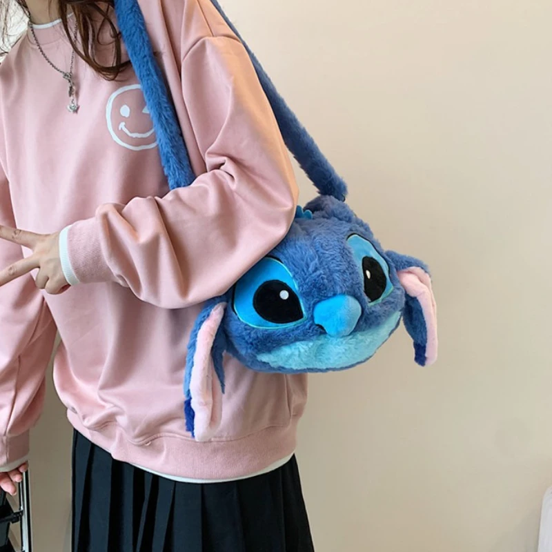 ديزني جديد ليلو وستيتش ألعاب من القطيفة Kawaii أفخم حقيبة ساعي فتاة حقيبة يد أنيمي محشوة لعب الأطفال الكرتون بلوشي لينة حقيبة #6