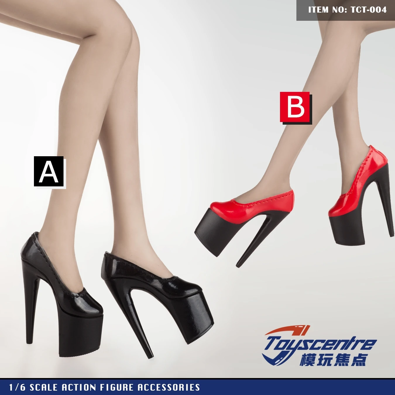 

HIPLAY Toyscentre Stiletto High Heels Model TCT-004 Doll Accessory Fit 1/6 Scale 12-inches Figure