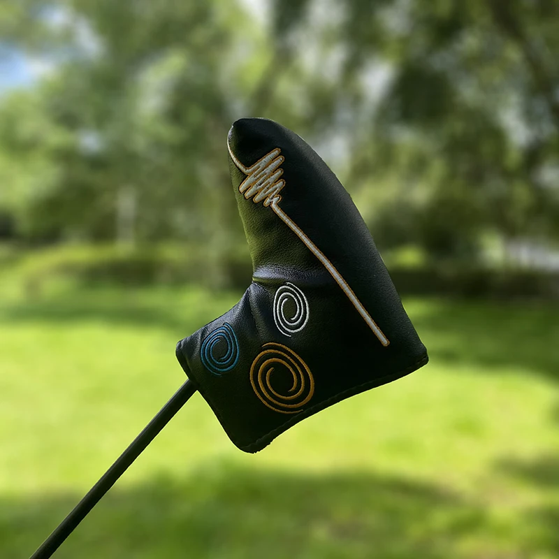 Golf club head cover fashionable putter cover Waterproof leather mallet golf club small mallet protection cover