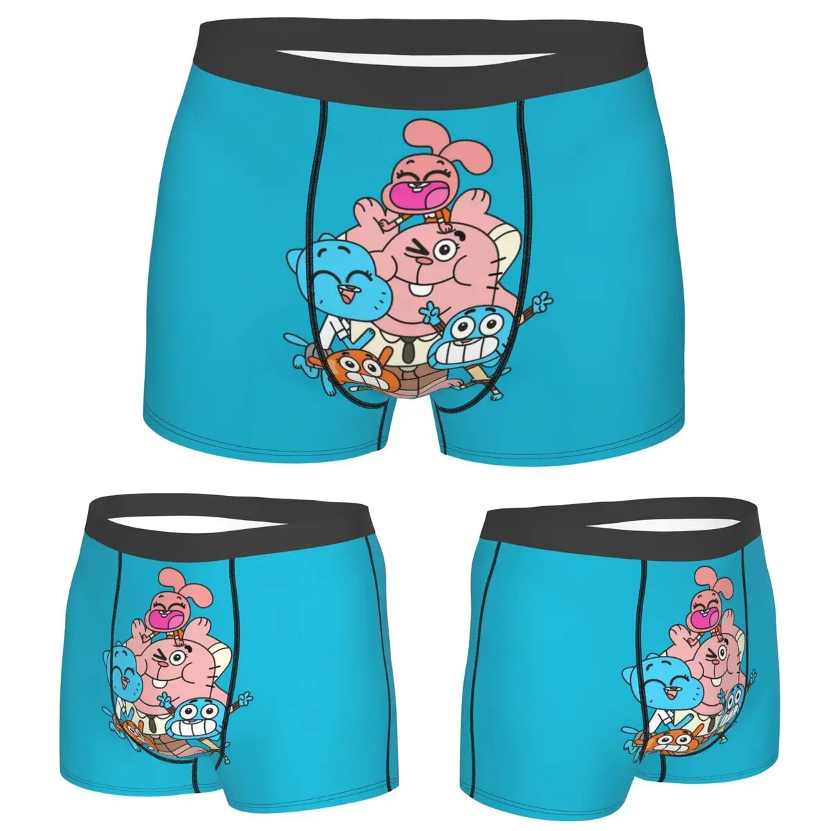 

Boxer Underpants Shorts The Amazing World Of Gumball Panties Men Soft Underwear for Homme Man Boyfriend Gift