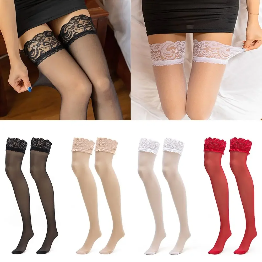 Oversize Women Thigh High Long Socks Plus Size Stockings with Anti-slip Sexy Fishnet Large Size Body Stocking for Women Erotic