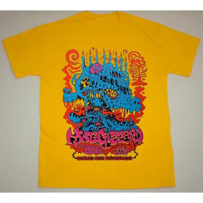 King Gizzard The Lizard Wizard Band 2024 Concert Yellow All Size T Shirt