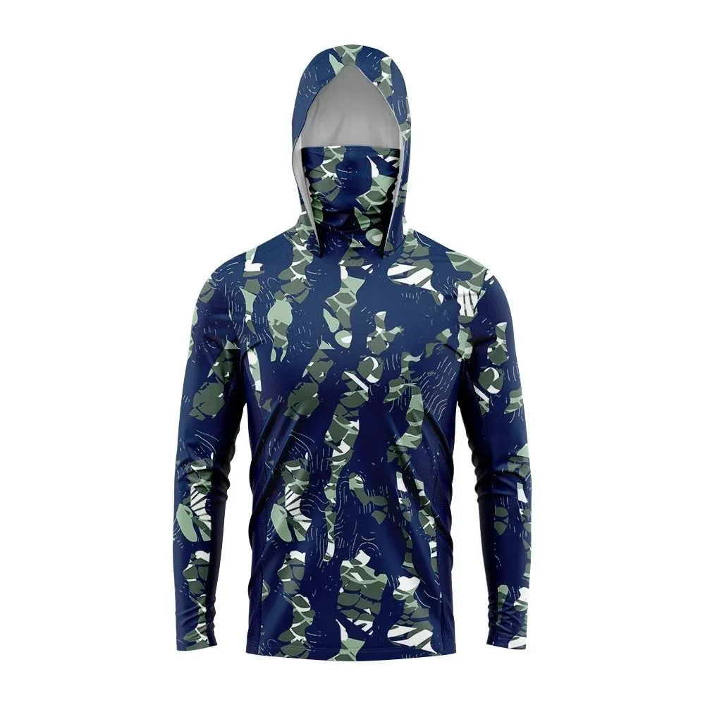 Men's Long-Sleeved Hooded Jacket with 3D Pattern Printing