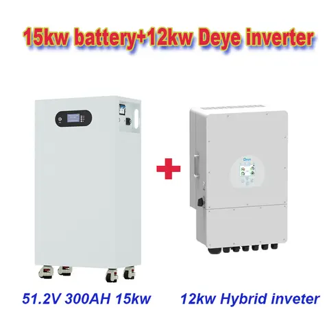 Hot Sale Deye 10kw 12KW Hybrid Inverter 15kw 20kw 30kw 46kw LiFePo4 Battery 48V 51.2V Batteries Power Bank Solar Energy Storage