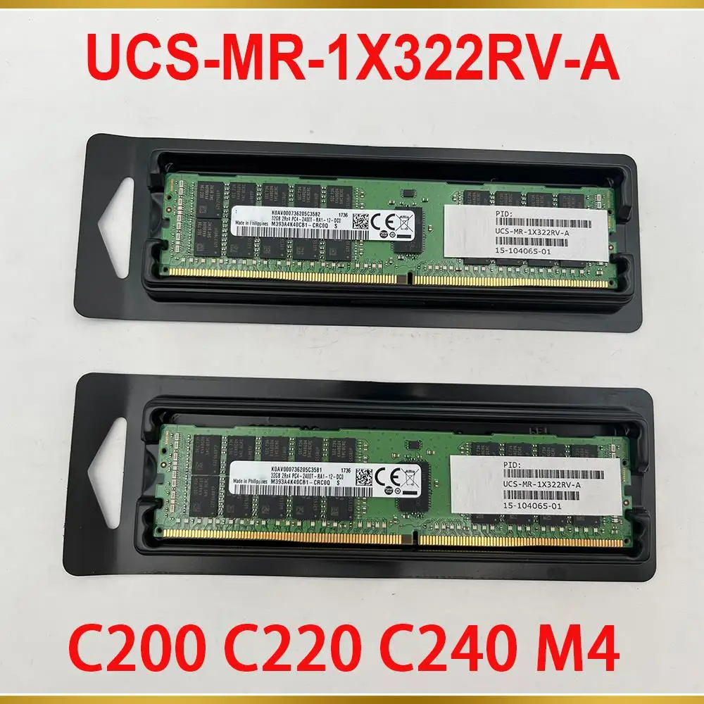 

1PCS For Cisco UCS C200 C220 C240 M4 Memory 32G 32GB DDR4 2400MHz 2400T ECC RAM UCS-MR-1X322RV-A