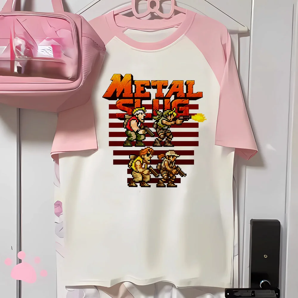 Metal Slug tshirt women blend casual wear funny tshirt female anime harajuku clothes