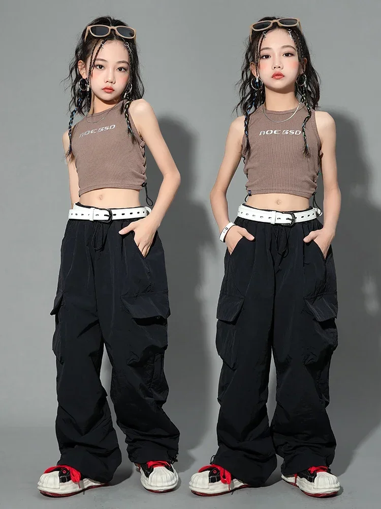 Hip Hop Street Dance Costume Performance Kids Jazz Dance Costume Girls Stage Performance Clothing Walking Competition Clothes