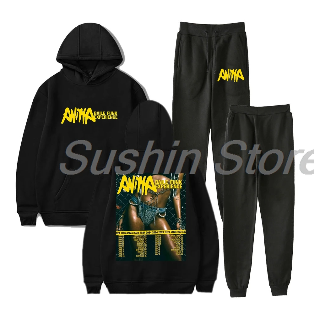 

Anitta Baile Funk Experience Tour 2024 Pullover Hoodie Jogger Pants Two Piece Set Sweatshirts+Sweatpants Men Women's Set