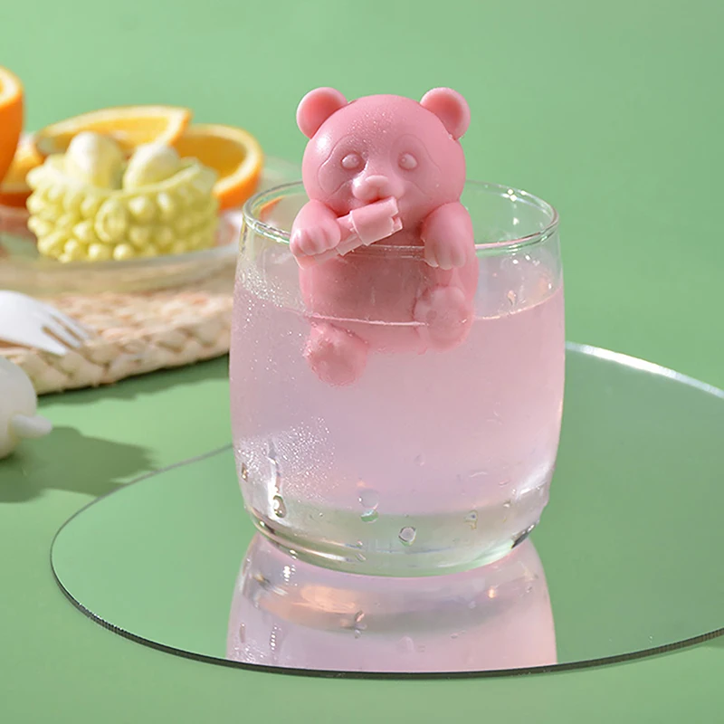 3D Frozen Panda Hangende Cup Siliconen Mal Drinken Ijsbakje Kat Hond Loong Schimmel Dierlijke Mousse Cake Jelly Schimmel Zeep Kaars Schimmel