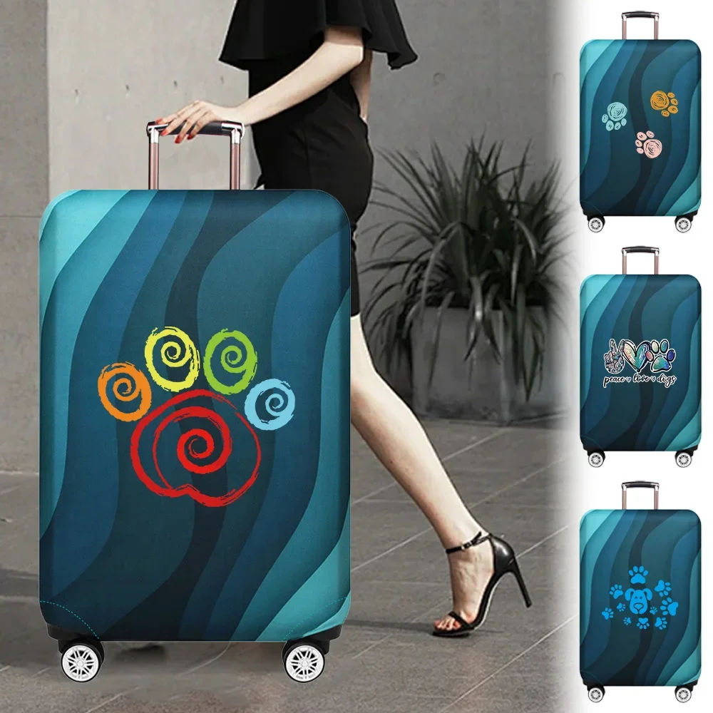 

Travel Thick Elastic Luggage Cover Suitcase Protective Covers Baggage Case Cove for 18-28 Inch Suitcases Print Footprints Series