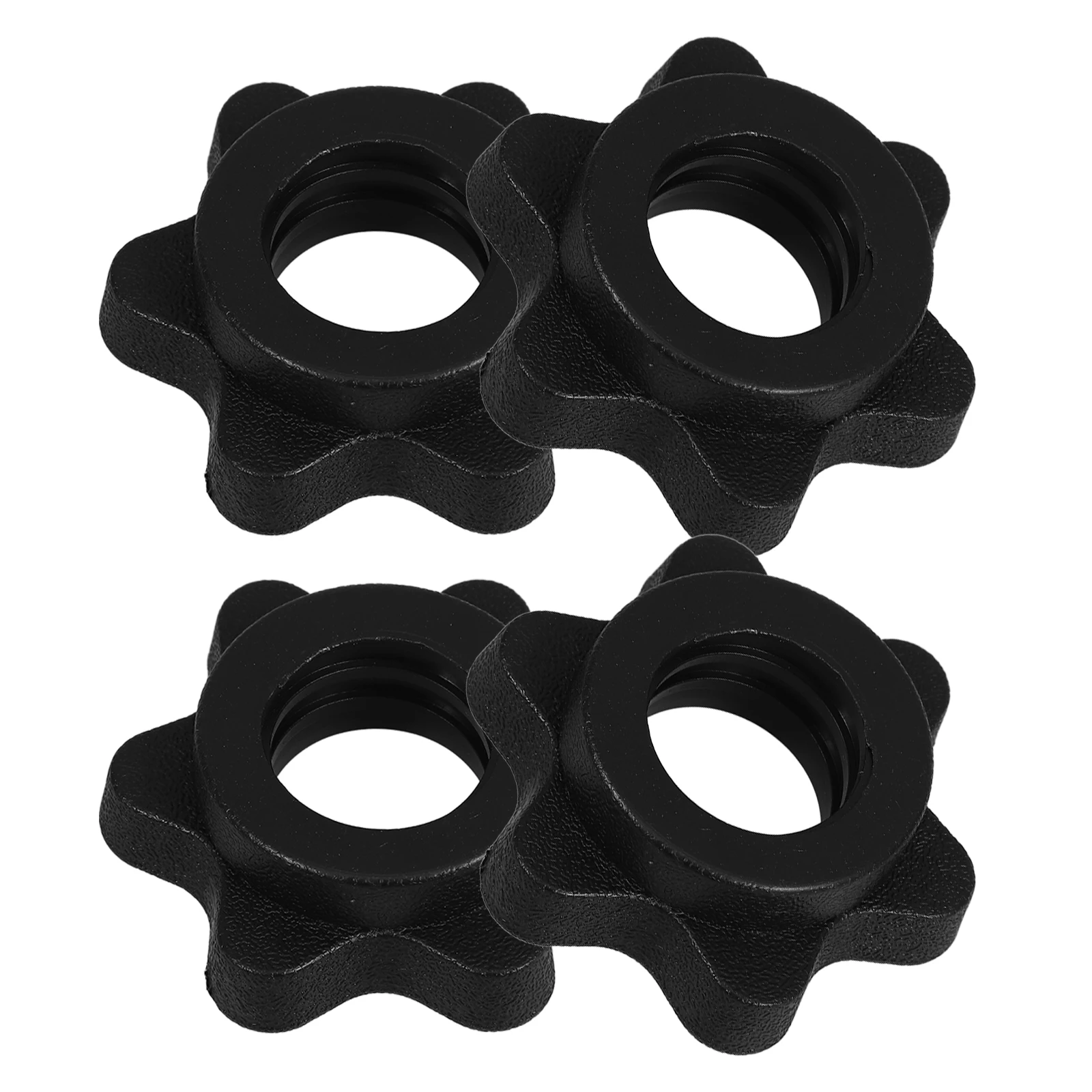 

4pcs Hexagon Nut Accessories Plastic Reliable Clasp Home Gym Barbells Locking Nuts Universal Dumbbell Parts Anti Skid