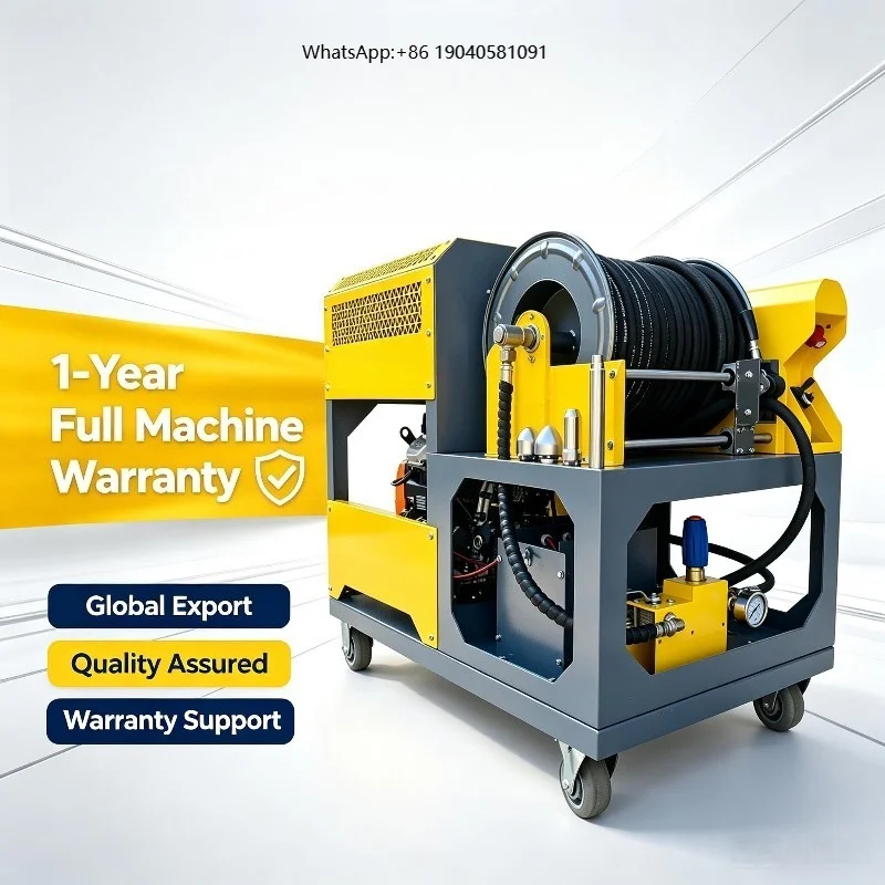 New High-pressure Dredging Machine 2900psi 27HP Sewer Flushing Machine Remote Control Start