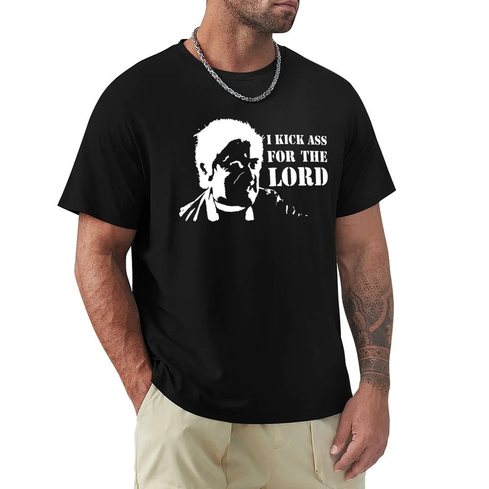 I kick ass for the lord! T-Shirt Work Basic Short Sleeve Top