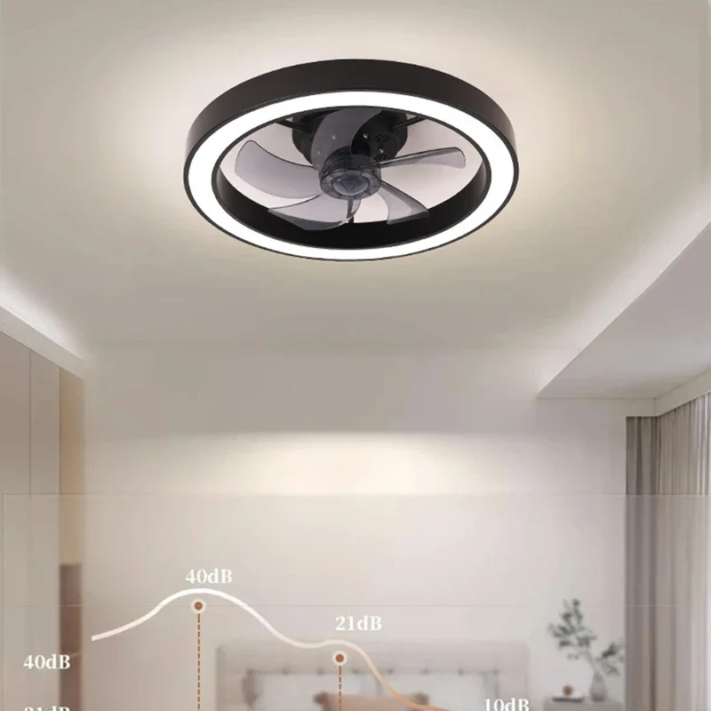 Modern Ceiling Fan Led Light Home Living Room Bedroom Ceiling Lamp Remote Control App Adjustable 6 Fan Speed Fan Light 85-260V