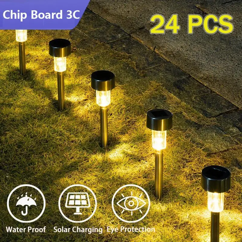 Solar Outdoor Lights Garden Lamp Solar Powered Waterproof Landscape Path Outdoor for Yard Backyard Lawn Patio Decorative