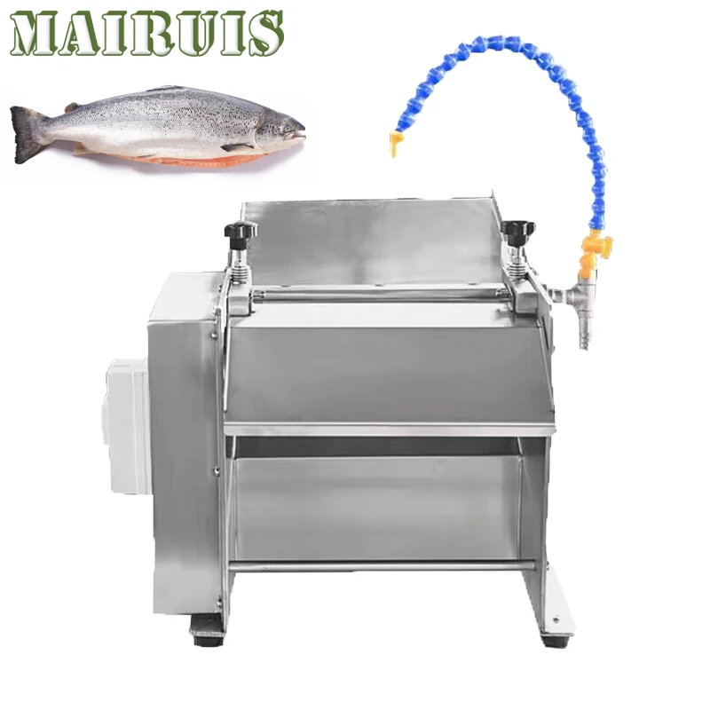 Stainless Steel 1500Kg/H Electric Salmon Fish Skin Peeling Skinner Machine Small Fish Tilapia Catfish Skinning Removing Machine