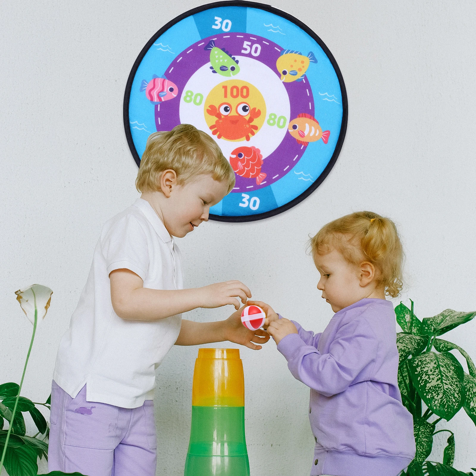 4 세트 끈적 끈적 다트 공 장난감 천 교육용 장난감 경량 재미 던지기 장난감 완벽한 선물 어린이 성인 홈 오피스