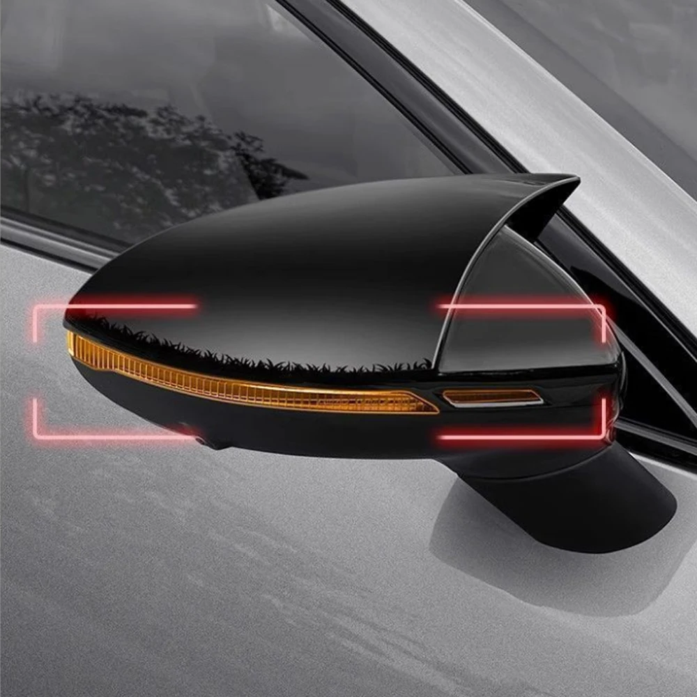 Car Rearview Mirror Protective Cover Reverse Mirror Anti-collision Shell Black Warrior Modification Accessories For Xpeng MONA M