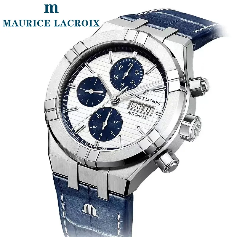 2025 New Men's Business Simple Timing Business Luxury Leather Belt Quartz Full-Function Watch