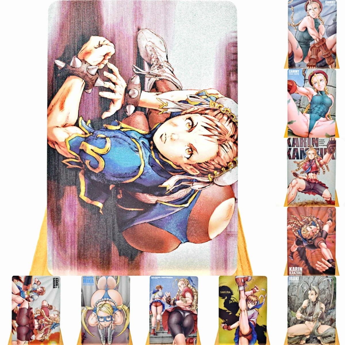 

10Stks/set of Anime Mobile Game ACG King of Fighters Game Fan Mika Collection Flash Kawaii Sexy Girl Collection Card