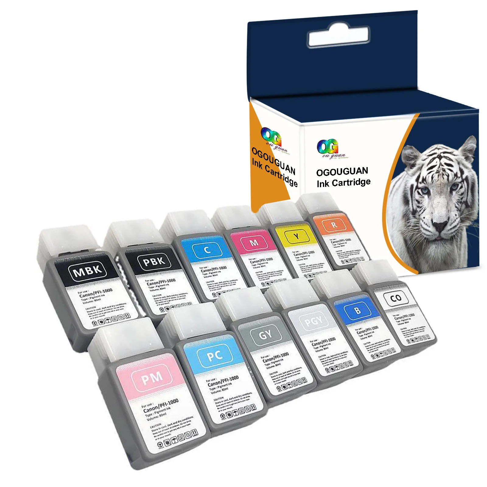 

12X PFI1000 PFI 1000 PFI-1000 Premium Color Ink Cartridge Compatible For Canon imagePROGRAF PRO-1000 PRO1000 Pro 1000 with chip