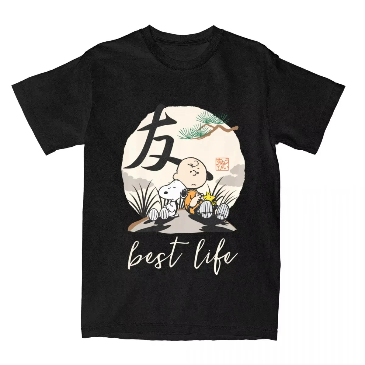 Peanuts Snoopy Charlie Brown Woodstock Friend T-Shirt for Men Women Cotton T Shirts Short Sleeve Tees Graphic Clothes