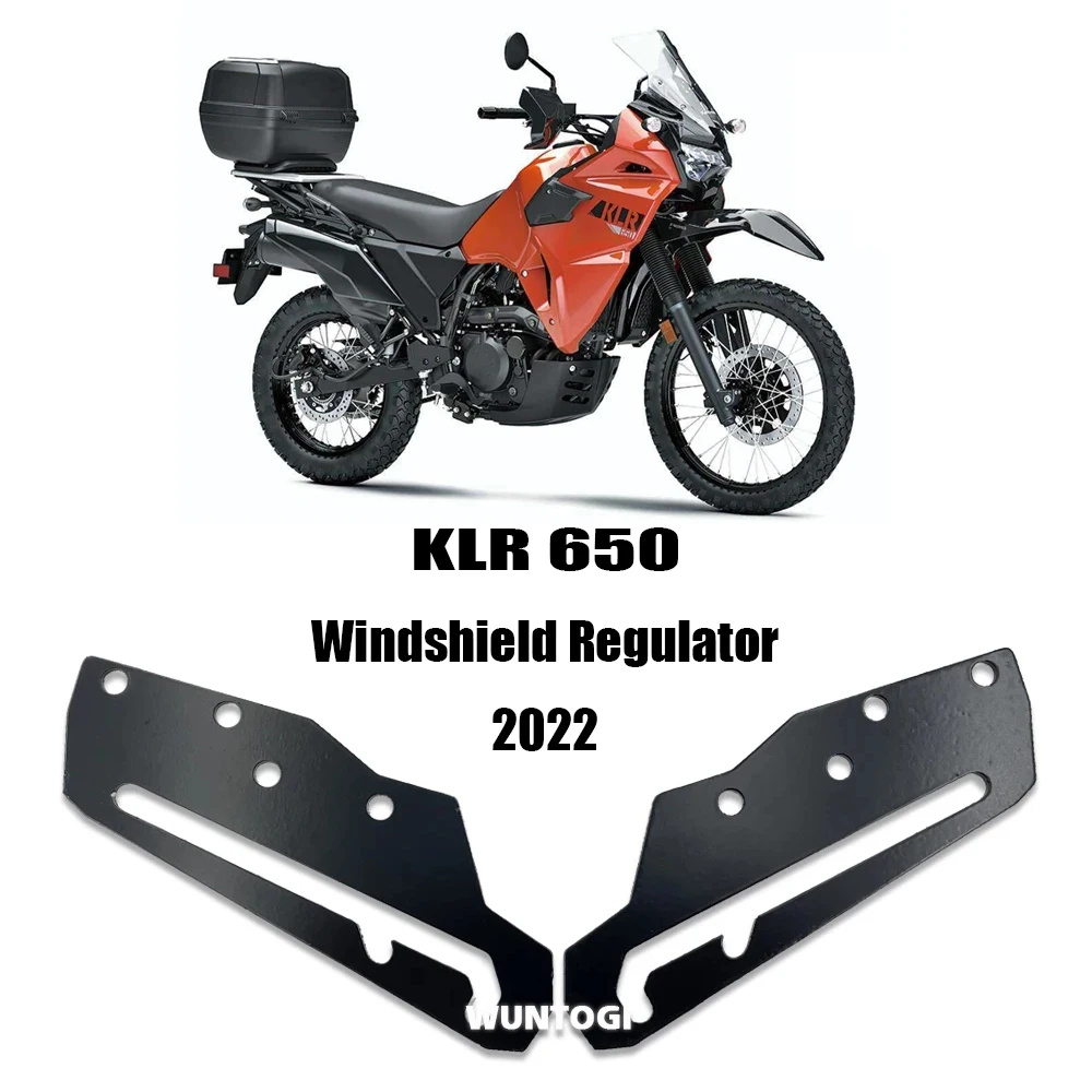 KLR650 KLR 650 Motorcycle Windshield Bracket For Kawasaki KLR 650 2022 Accessories Windscreen Wind Deflector Mounting Support