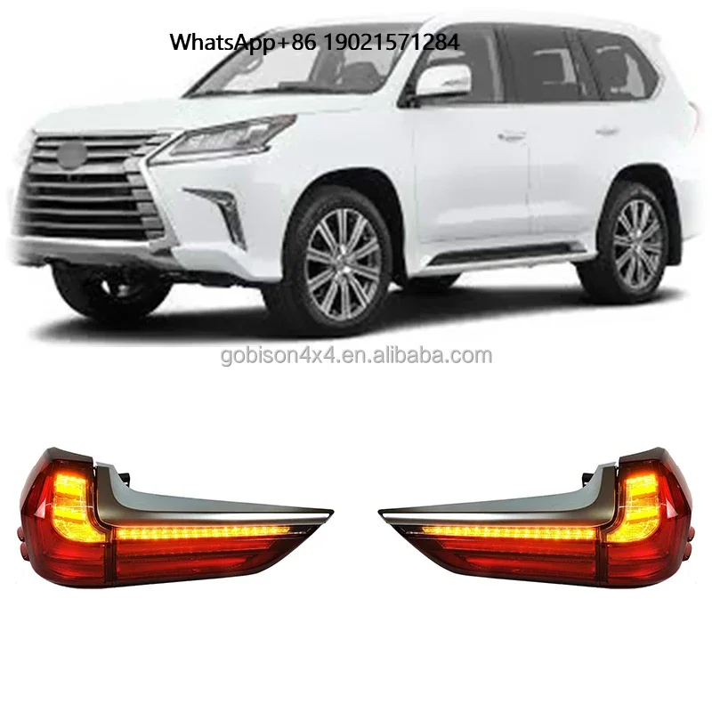 

Gobison LED Flow Dynamic Tail Lamp Assembly Tail Light for Lexus LX 570 2016 to 2020 Taillight Taillamp