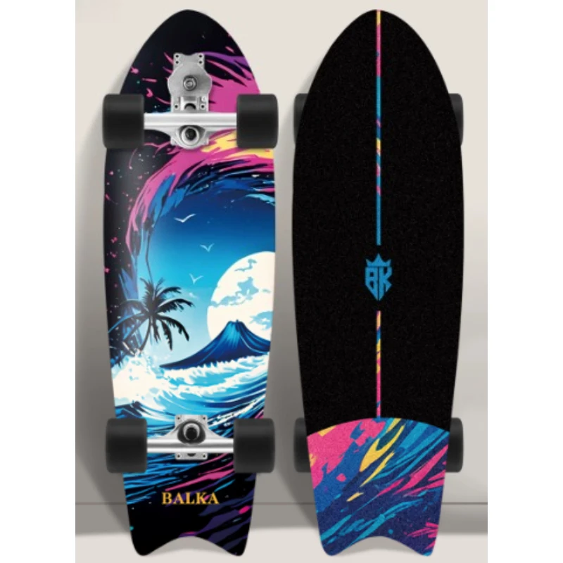 Balka S7 Land Surfing Skateboard for Adults, Women, and Beginners - Street Surfing Board