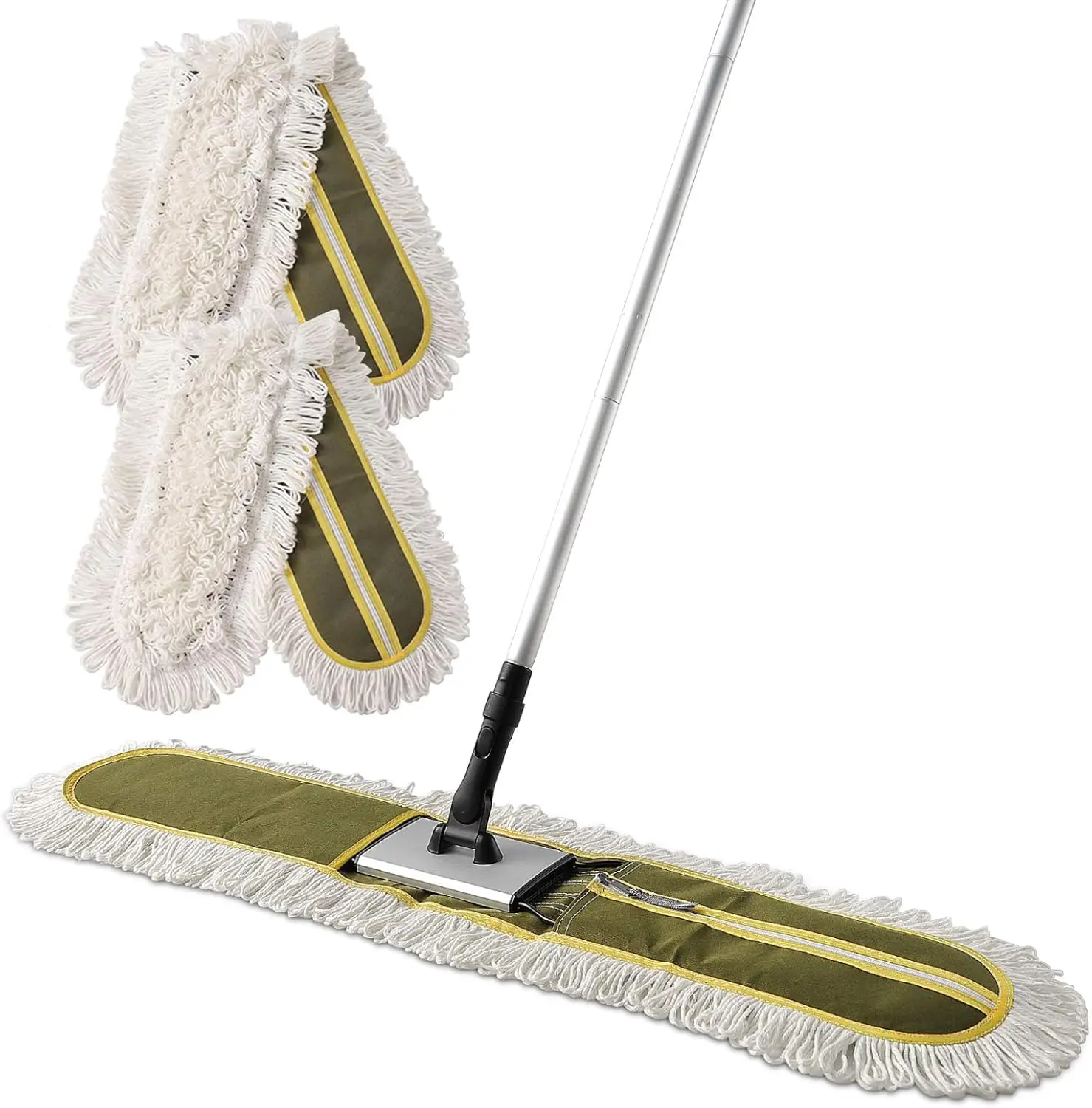 

36" Heavy Duty Commercial Dust Mop with Extendable Handle for Hardwood Tile Marble Floors Green