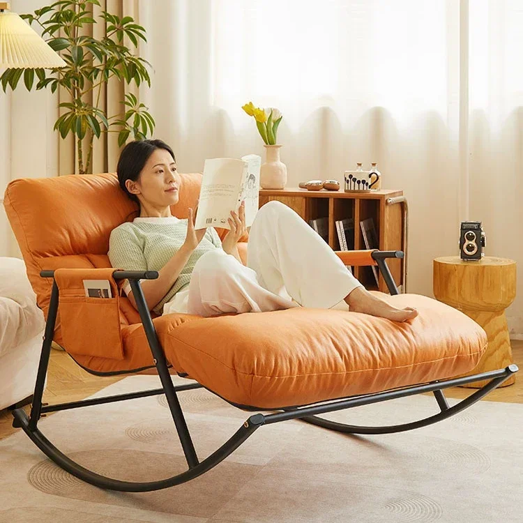 Sofa Home Living Room Double Rocking Chair Bedroom Leisure Sofa Chair Balcony Recliner Sleepable Rocking Chair