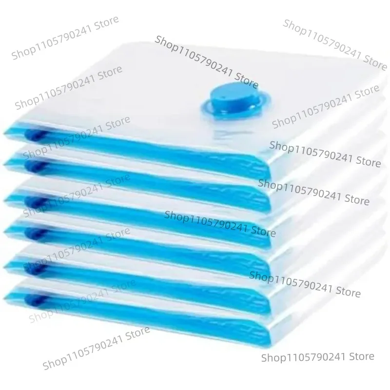 Pack of 6 Vacuum Bags 60 x 40 cm Space Saving For Clothes Storage for Travel Moving Home with Triple Turbo Valve