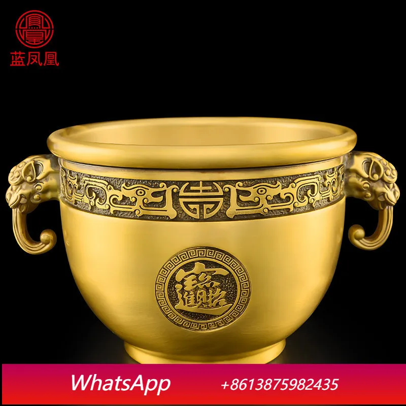 

cx elephant trunk cylinder cornucopia brass treasure cylinder ornament living room entrance wine cabinet decoration