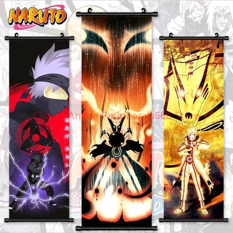 Naruto high-definition inkjet animation character Naruto Sasuke poster two-dimensional Itachi wall hanging painting