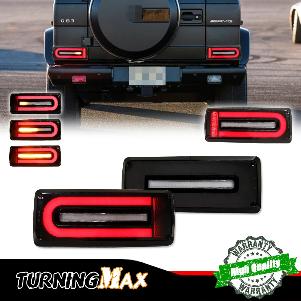 Red LED Rear Tail Brake Light W/ Sequential Turn Signal Lights For Mercedes Benz W463 G-Class G500 G550 G55 G63 G65 1999-2018