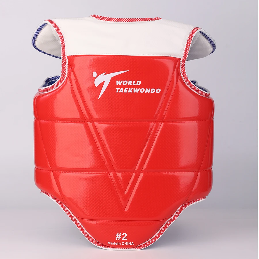 WT Taekwondo Chest Protector Vest, Adjustable, Suitable for Adults and Children, Martial Arts Heavy Impact, Wrestling Karate Che