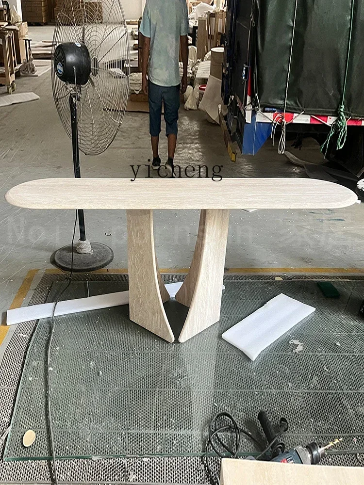 B1 نمط فاخر خفيف مقابل طاولة مدخل الحائط، طاولة شريط دخول بسيطة ومبتكرة #3