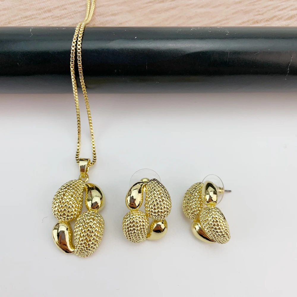 Fashion Classic Jewelry Set For Women Earrings Pendent Romantic Necklace Sets For Wedding Party Anniversary Gift KY25407
