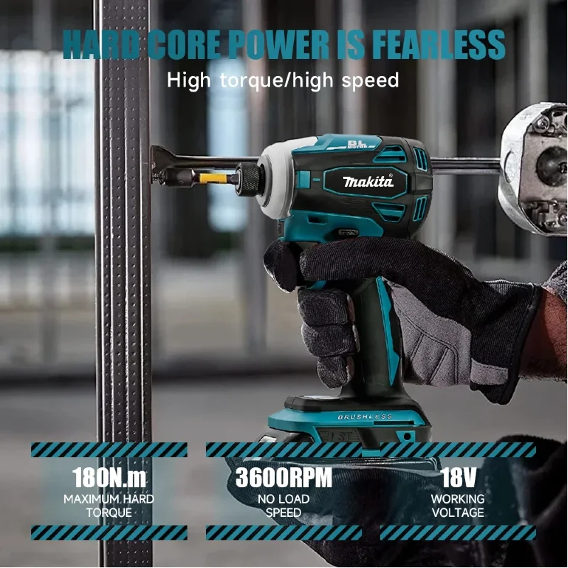 

Makita brushless impact screwdriver driver DTD173 Rechargeable high torque Cordless electric driver Tool