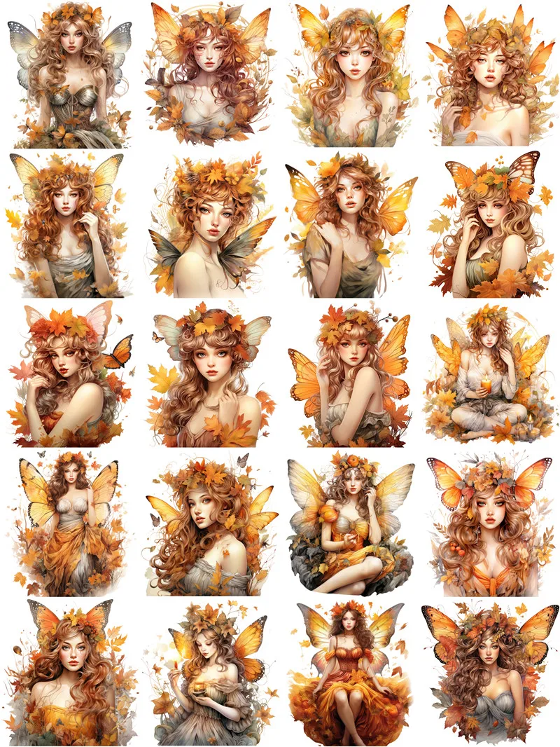 Autumn Fairy Tales Stickers Crafts And Scrapbooking stickers kids toys book Decorative sticker DIY Stationery