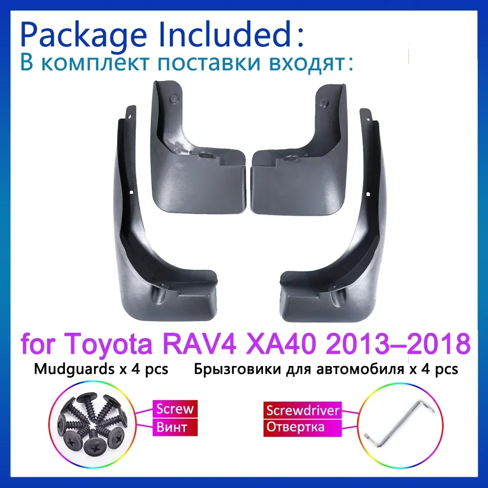 

4x For Toyota RAV4 XA40 2013 2014 2015 - 2016 2017 2018 Mud Flaps Mudguards Splash Guards Fender Flare Wheel Car Accessories