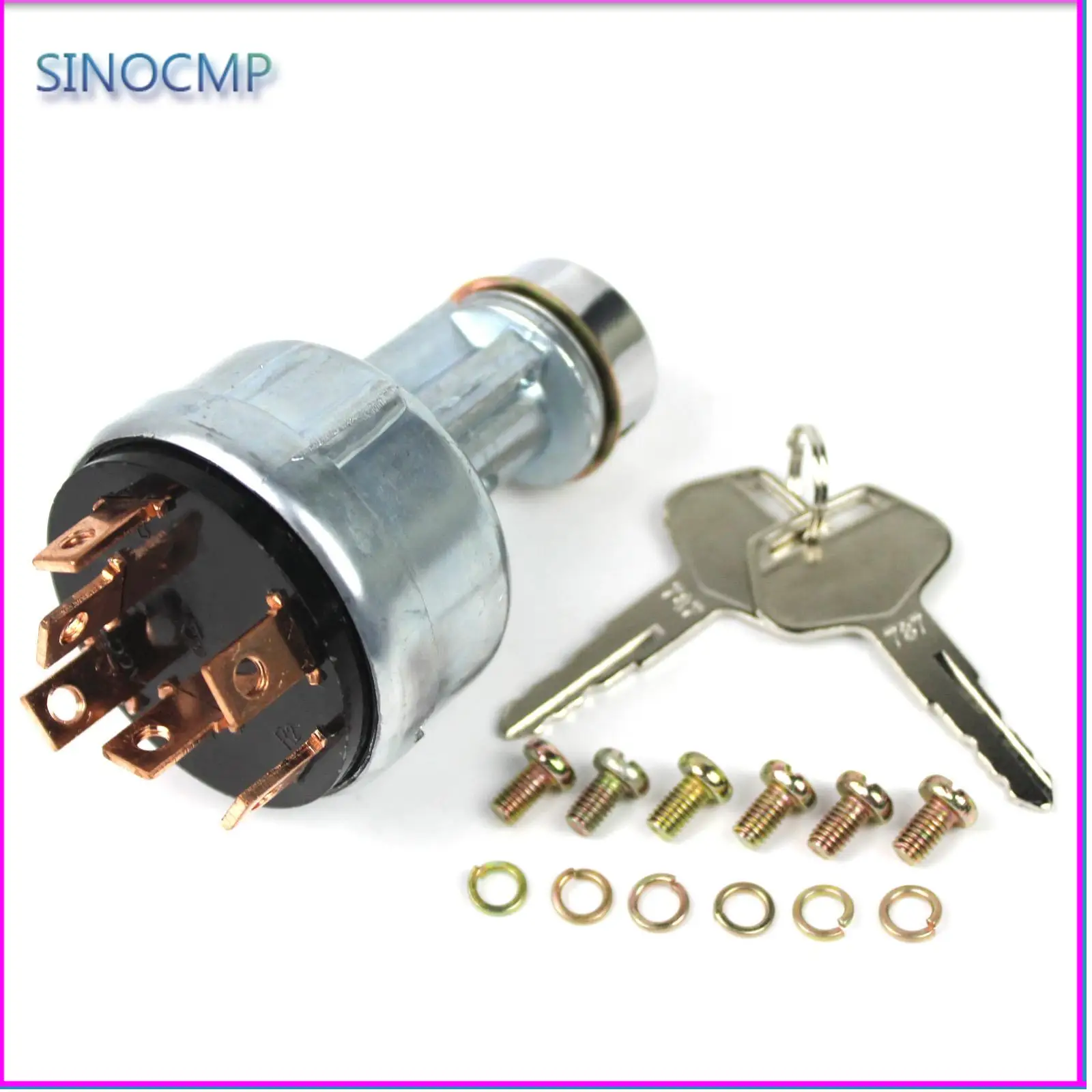 Key Ignition Switch 22B-06-11910 08086-00000 08086-10000 for Komatsu Excavator PC200-1 PC200-2 PC200-3 Starting Ignition Switch